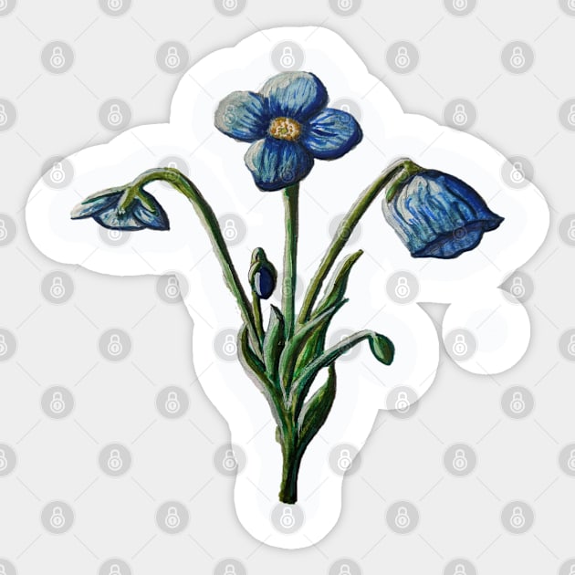 Himalayan Poppy Sticker by AlexandraRose